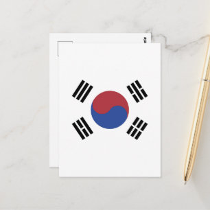 Südkorea-Flagge Postkarte