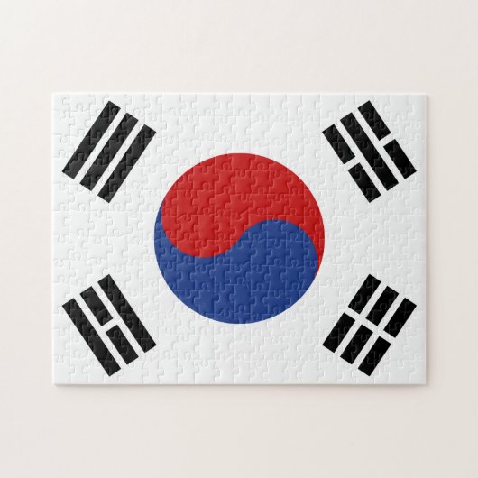 Südkorea-Flagge Puzzle (Horizontal)