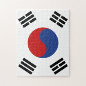 Südkorea-Flagge Puzzle (Vertikal)