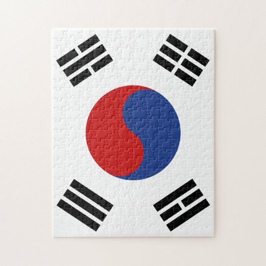 Südkorea-Flagge Puzzle (Vertikal)