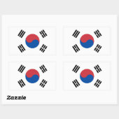 Südkorea-Flagge Rechteckiger Aufkleber (Blatt)