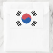Südkorea-Flagge Rechteckiger Aufkleber (Tasche)