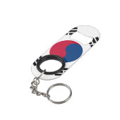 Südkorea-Flagge Schlüsselanhänger Flaschenöffner (Rückseite Schrägansicht)
