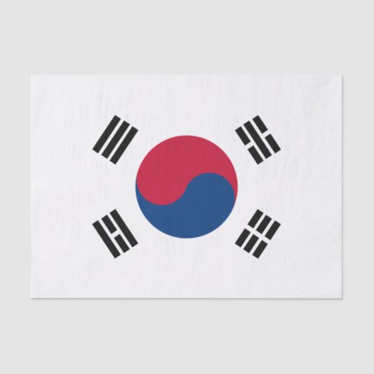 Südkorea-Flagge Seidenpapier (Vorderseite)