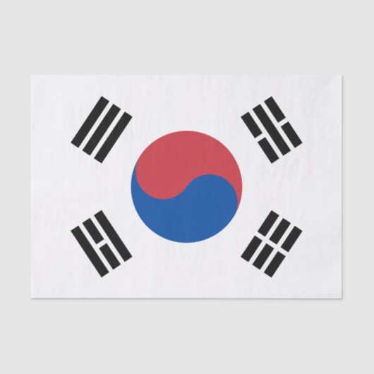 Südkorea-Flagge Seidenpapier (Vorderseite)