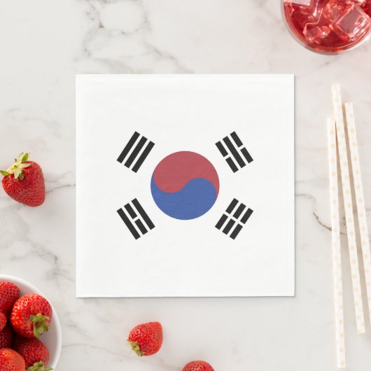 Südkorea-Flagge Serviette (Beispiel)