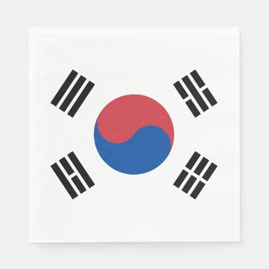 Südkorea-Flagge Serviette (Vorderseite)