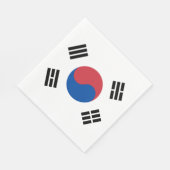 Südkorea-Flagge Serviette (Ecke)