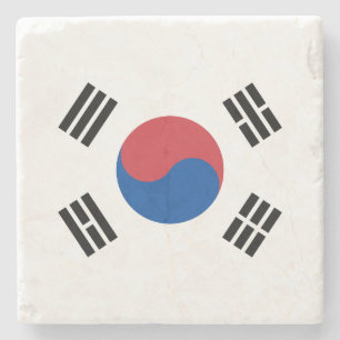 Südkorea-Flagge Steinuntersetzer