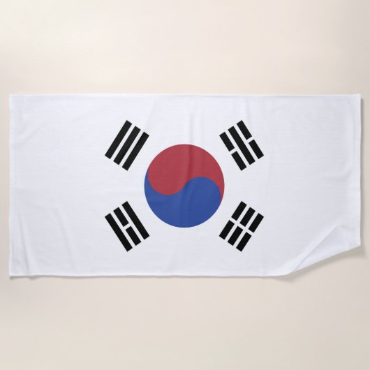 Südkorea-Flagge Strandtuch (Vorderseite)