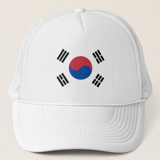 Südkorea-Flagge Truckerkappe (Vorderseite)
