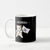Südkorea - Flagge und Katze Kaffeetasse (Links)
