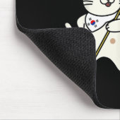 Südkorea - Flagge und Katze Mousepad (Ecke)