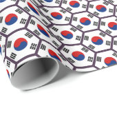 Südkorea-Flaggen-Bienenwaben-Packpapier Geschenkpapier (Rolleneckpunkt)