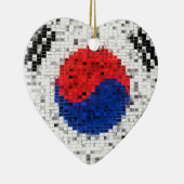 Südkorea-Flaggen-Glitterverzierung Keramik Ornament (Rechts)