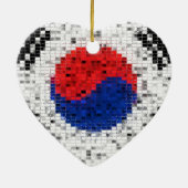 Südkorea-Flaggen-Glitterverzierung Keramik Ornament (Hinten)