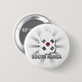 Südkorea-Flaggen-Karte 2,0 Button (Vorne & Hinten)