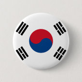 Südkorea-Flaggen-Knopf Button (Vorderseite)