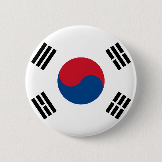 Südkorea-Flaggen-Knopf Button (Vorderseite)