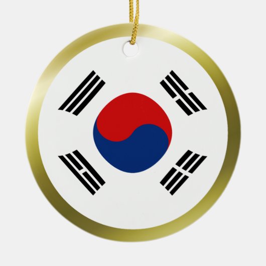 Südkorea-Flaggen-Verzierung Keramikornament (Vorne)
