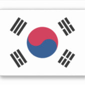 Südkorea Flaggenaufkleber Aufkleber (Vorderseite)