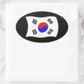 Südkorea Flaggenaufkleber Ovaler Aufkleber (Tasche)