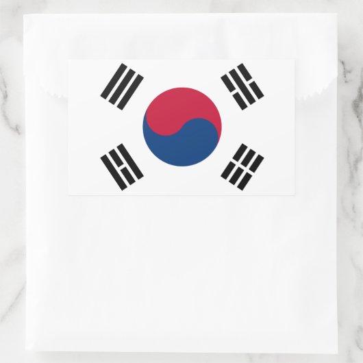 Südkorea Flaggenaufkleber Rechteckiger Aufkleber (Tasche)