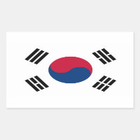 Südkorea Flaggenaufkleber