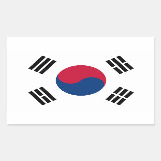 Südkorea Flaggenaufkleber Rechteckiger Aufkleber