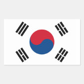 Südkorea Flaggenaufkleber Rechteckiger Aufkleber (Vorderseite)