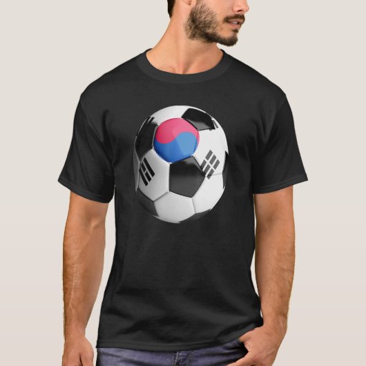 Südkorea Flaggenfußball-Ball T-Shirt (Vorderseite)