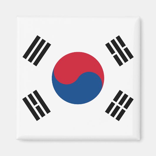 Südkorea Flaggenmagnet Magnet (Vorne)