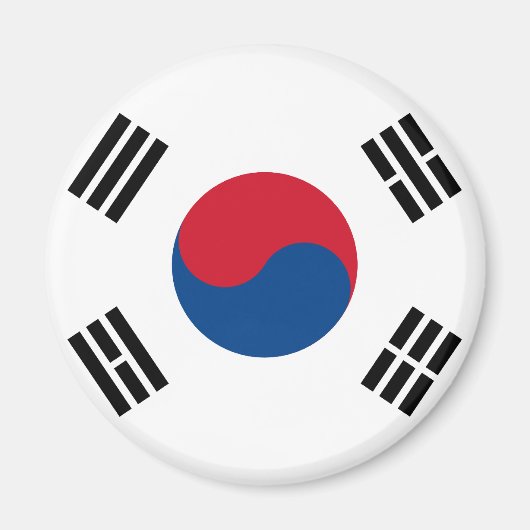 Südkorea Flaggenmagnet Magnet (Vorne)