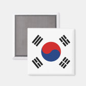 Südkorea Flaggenmagnet Magnet (Vorderseite/Rückseite)