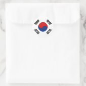 Südkorea Flaggenmarke Runder Aufkleber (Tasche)