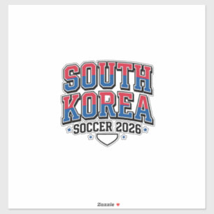 Südkorea Fußball 2026 Fußball Fett Land Typogr Aufkleber