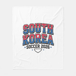 Südkorea Fußball 2026 Fußball Fett Land Typogr Fleecedecke