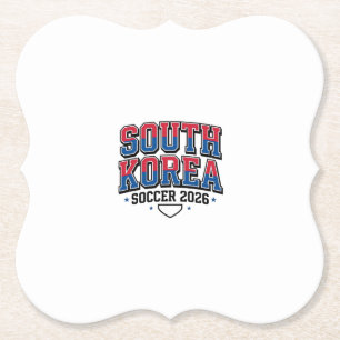 Südkorea Fußball 2026 Fußball Fett Land Typogr Untersetzer