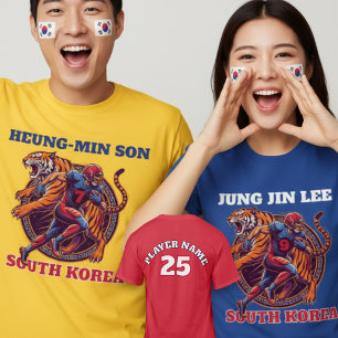 Südkorea Fußball Tiger Athlet Aktion Grafik T-Shirt