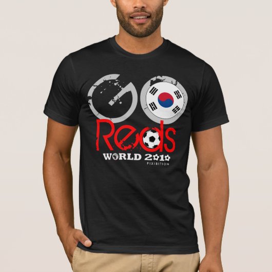 Südkorea gehen Rot-Weltmeisterschaft-Schwarz-T - T-Shirt (Vorderseite)