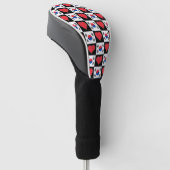 Südkorea Golf Lover Herzmuster koreanische Flagge Golf Headcover (angewinkelt)