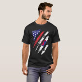 Südkorea Große Flagge USA Patriot Herita T-Shirt (Vorne ganz)