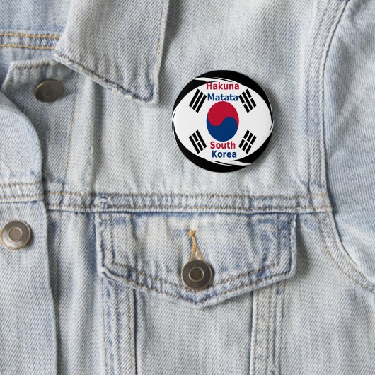 Südkorea Hakuna Matata Art Print/Graphic Button (Beispiel)