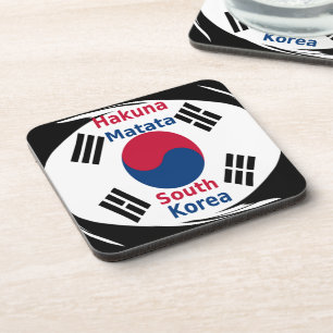 Südkorea Hakuna Matata Art Print/Graphic Getränkeuntersetzer