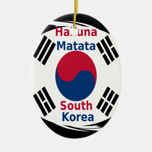 Südkorea Hakuna Matata Art Print/Graphic Keramikornament (Vorne)