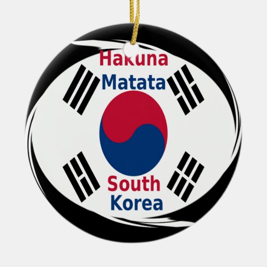 Südkorea Hakuna Matata Art Print/Graphic Keramikornament (Vorne)