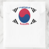 Südkorea Hakuna Matata Art Print/Graphic Ovaler Aufkleber (Tasche)