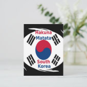 Südkorea Hakuna Matata Art Print/Graphic Postkarte (Stehend Vorderseite)