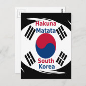 Südkorea Hakuna Matata Art Print/Graphic Postkarte (Vorne/Hinten)