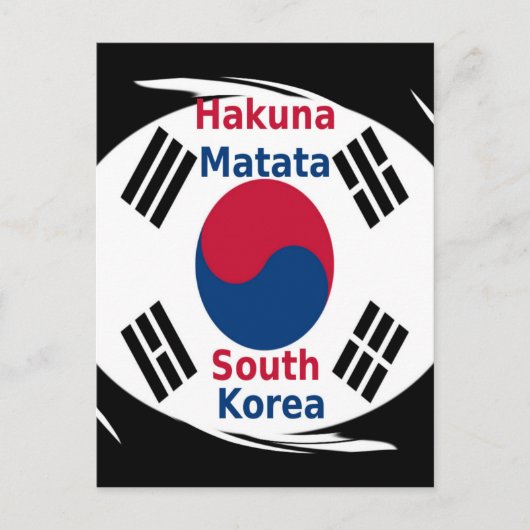 Südkorea Hakuna Matata Art Print/Graphic Postkarte (Vorderseite)